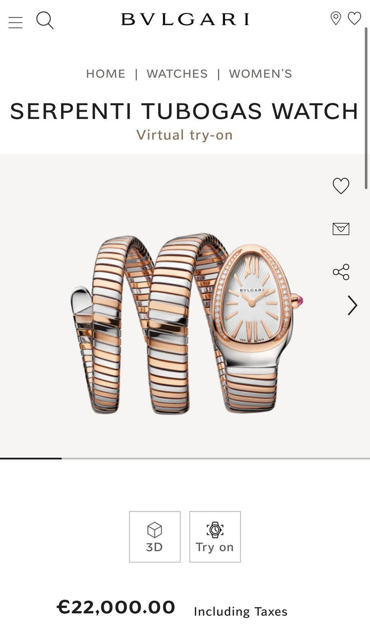 Bvlgar_i Serpent_i Two Tune Rose Gold